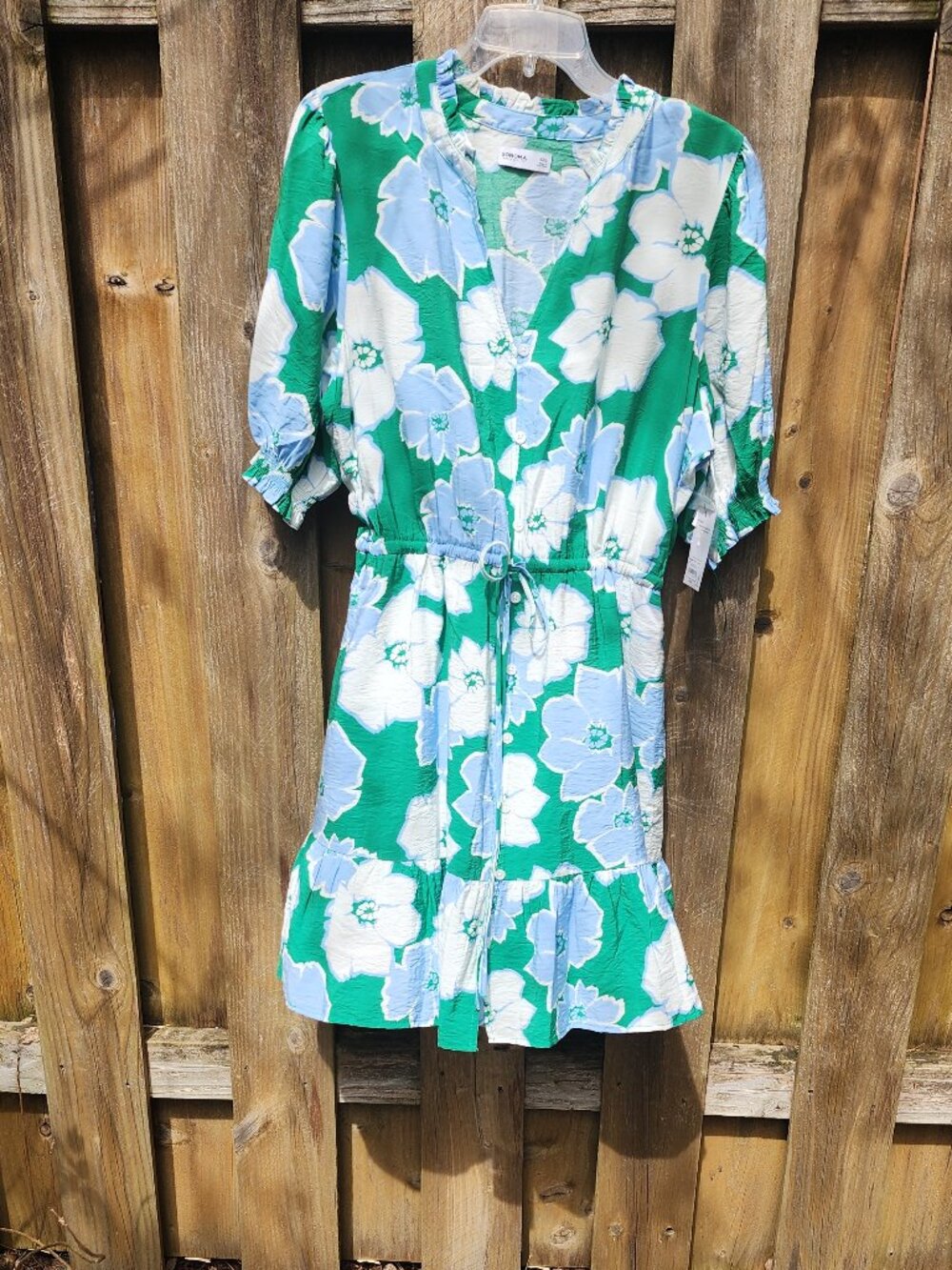 *NWT* Blue & Green Rayon XXL Sonoma midi swing dress